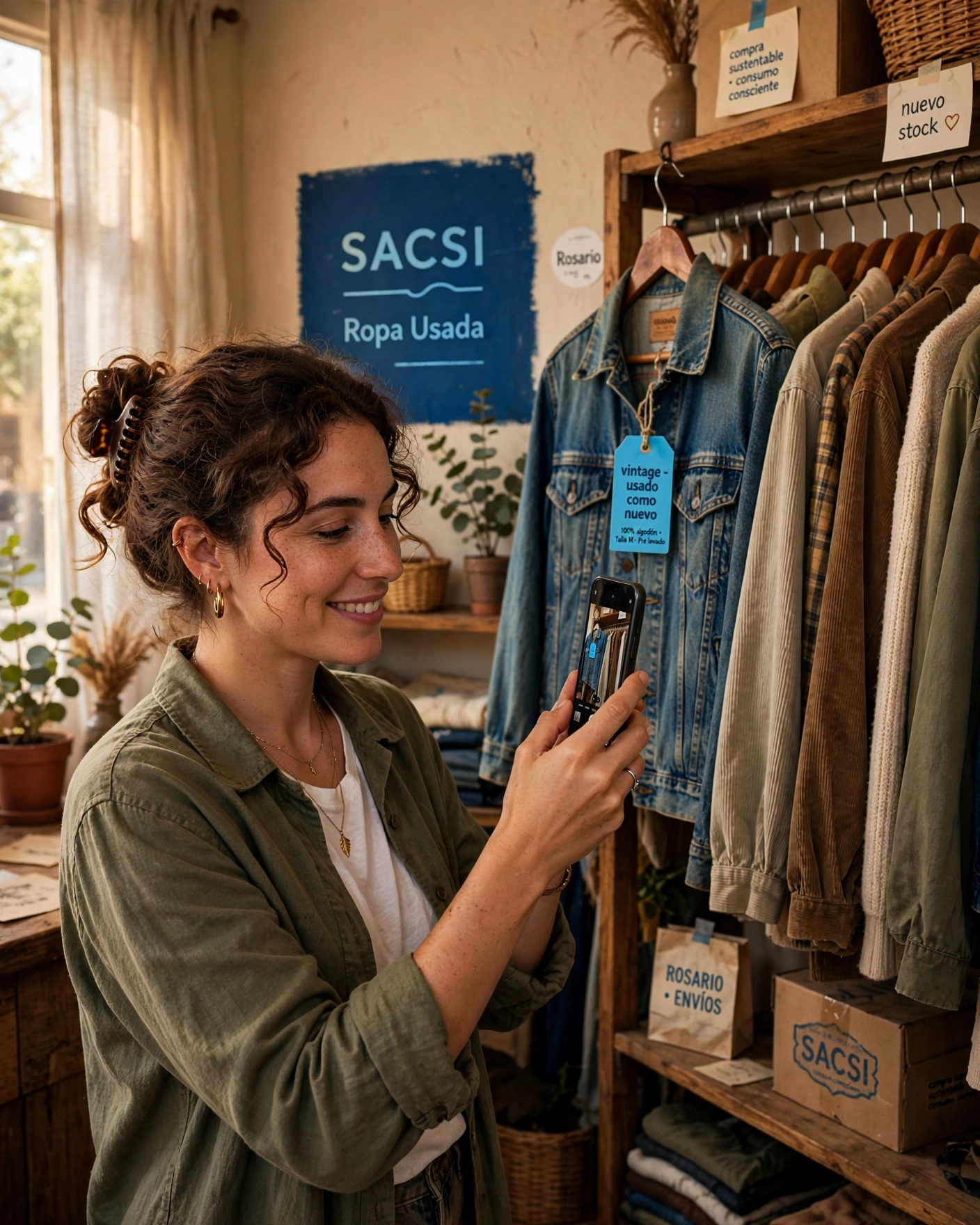 Tienda de ropa usada con pagos automáticos a donantes