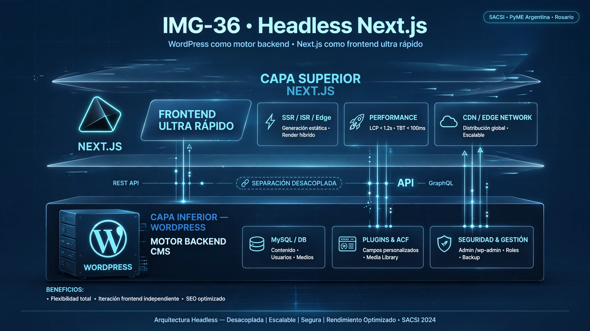 Medio digital con WordPress headless y front-end en Next.js